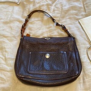 Brown pebbles leather Coach bag